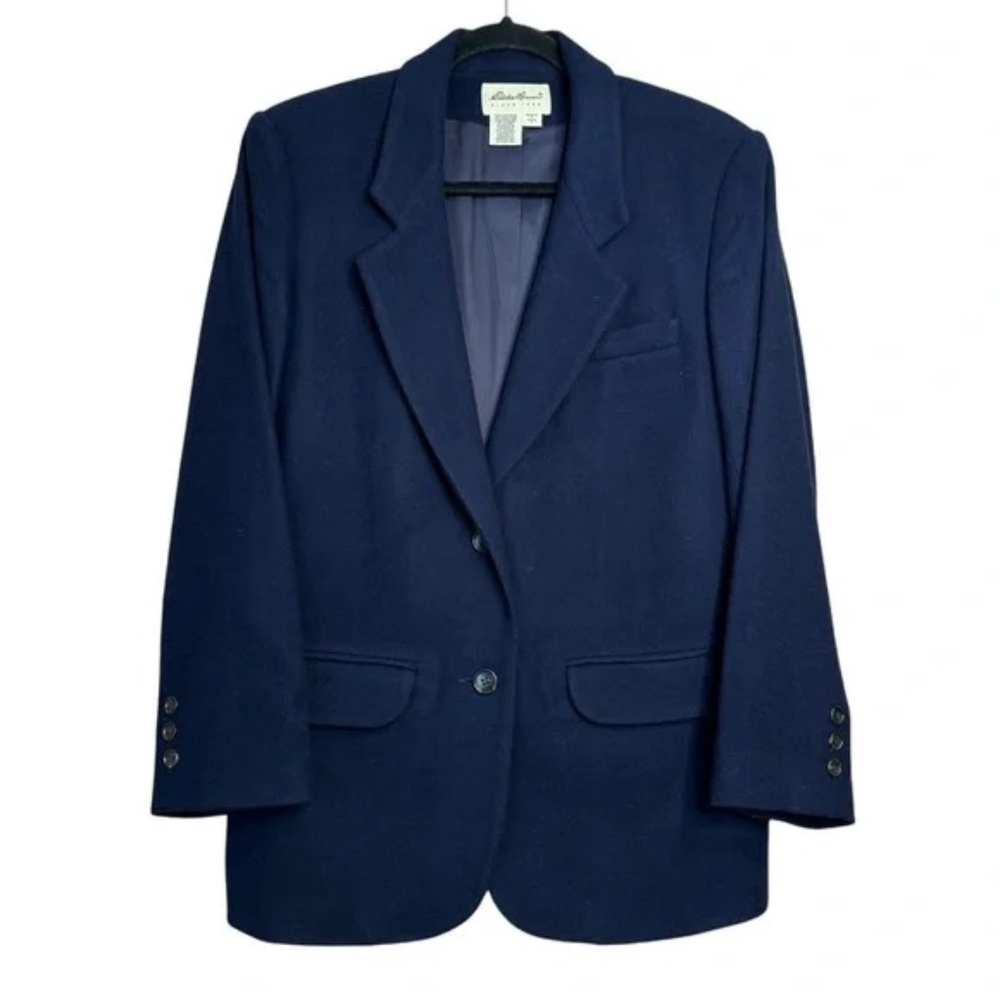 EddieBaur Navy Blue Wool Blazer